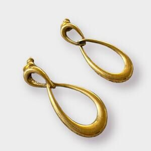 80s Monet‎ Gold Tone Drop earrings